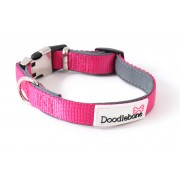 Doodlebone Bold Hondenhalsband gewatteerd Neon roze