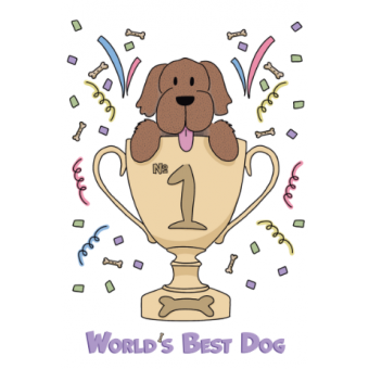 Best Friend Post Eetbare Kaart World's Best Dog